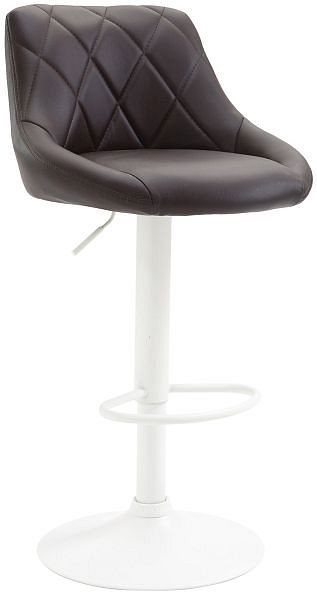 CLP Barhocker Lazio Kunstleder weiß, braun, 321763