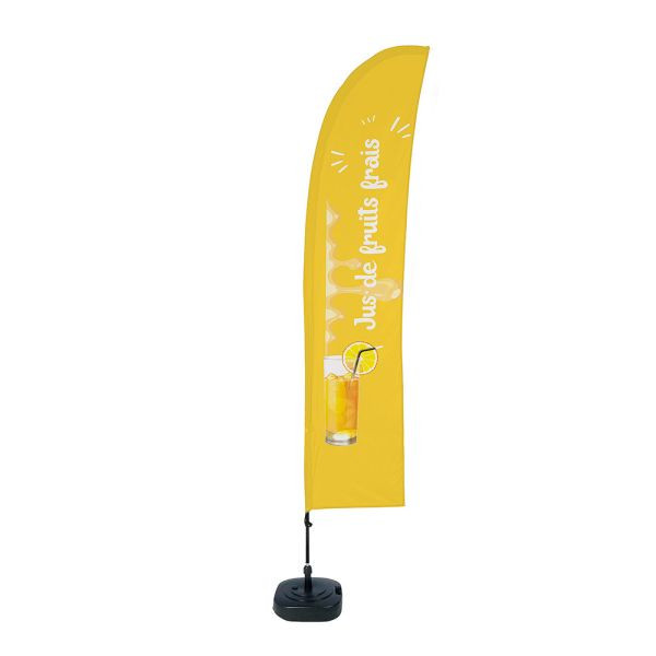 Showdown Displays Beach Flag Budget Wind Komplettset Frischer Saft Französisch, BFBL-WT21-17-I506