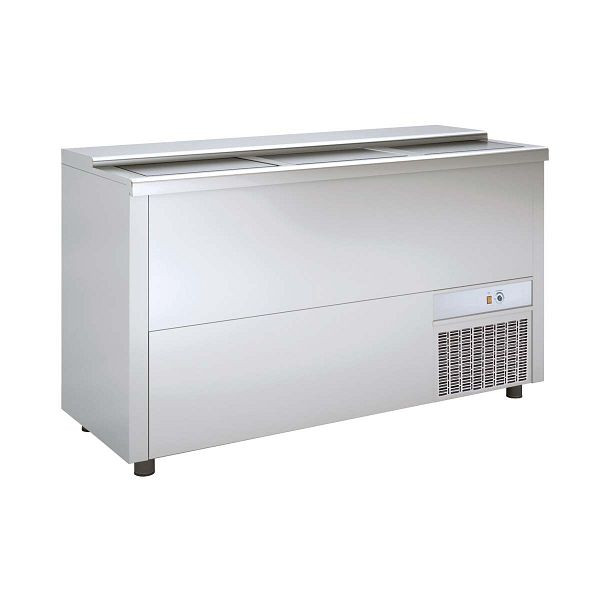 Vaiotec TOPLINE Getränkekühltruhe 550 mit 3 Edelstahlschiebedeckeln, 420 Liter, Breite: 1500 mm, 11633