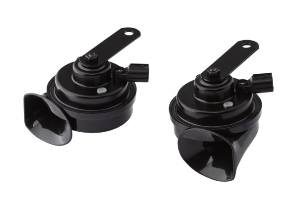 HELLA Fanfare, TE16S, 12V, 110dB(A), Frequenzbereich: 400/500Hz, elektrisch, Gehäusefarbe: schwarz, Stecker: Honda, Set, 3FH 012 010-121