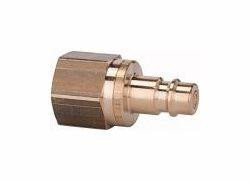 Riegler Nippel für Kupplungen NW 7,2 - NW 7,8, beidseitig absperrend, Messing, Innengewinde, 107526