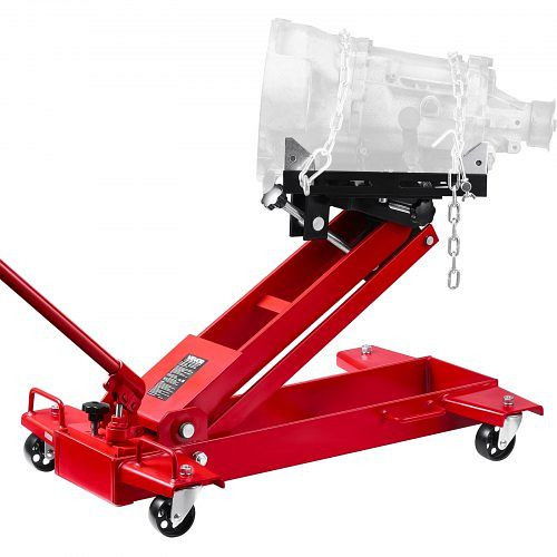 VEVOR Wagenheber 1 T, hydraulisch, 18,5–70 cm Hubhöhe, 360°-Schwenkräder, Hochleistungsbühne, Rot, DWYYQJDHS220DJN5M001V0