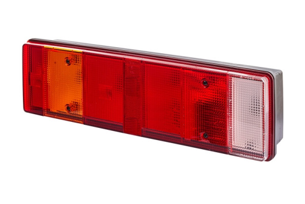 HELLA Heckleuchte, Glühlampe, 24V, Anbau/geschraubt, Lichtscheibenfarbe: mehrfarbig, Stecker: Schraubkontakt, links, 2VP 007 323-111