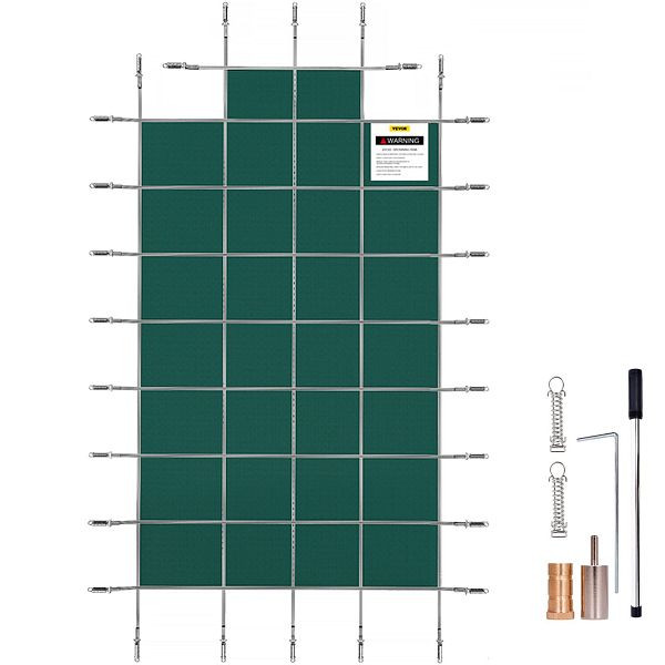 VEVOR Rechteckige Sicherheits-Poolabdeckung, grüner Stufenabschnitt, 4 x 8 Fuß, für den Winter im Freien, YYCM18X36JZYTYCG1V0