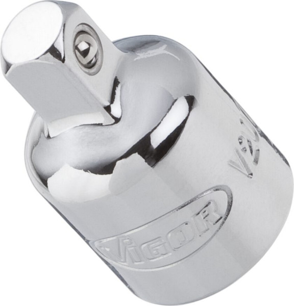VIGOR Adapter, Vierkant hohl 10 mm (3/8 Zoll), Vierkant massiv 6,3 mm (1/4 Zoll), 27 mm, VE: 10 Stück, V2071