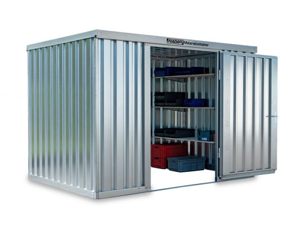 FLADAFI Materialcontainer MC 1300 TS, verzinkt, zerlegt, ohne Holzfußboden, 3.050 x 2.170 x 2.150 mm, F13210103