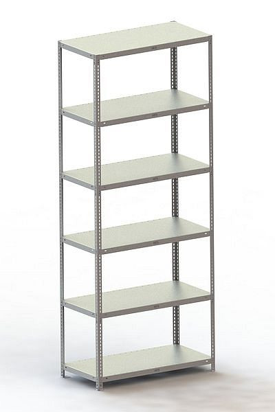 Meta Schraubregal FIX 80 GR 2500x1000x500 mm, verzinkt, Bodenanzahl: 6, 20089504