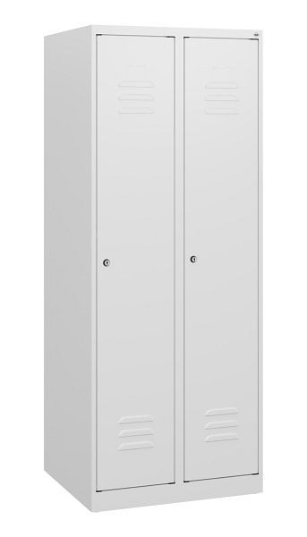 C+P Umkleidespind Classic PLUS, 2 Abteile, 1530x600x500mm, 9016/9016, Zylinderschlösser, 0800005-20 S10027