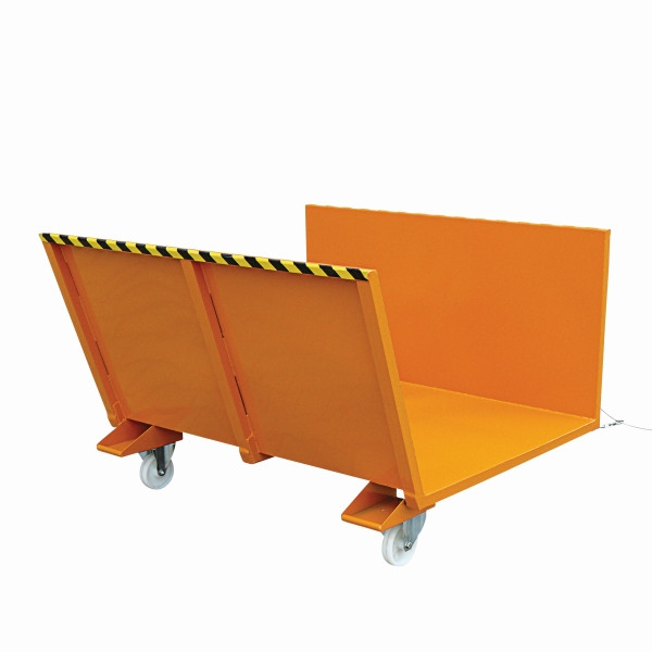 Eichinger Industrie Langholz-Sammelplattform mit Seitenrampen, 500 kg reinorange, 20960000000000