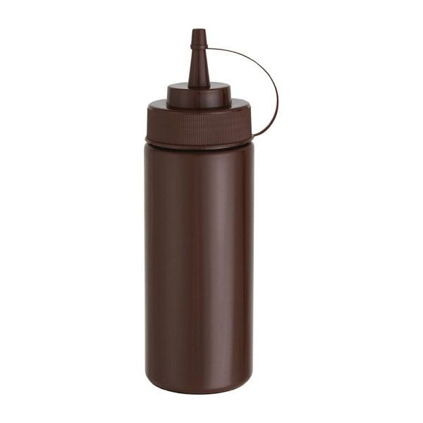 Vogue Quetschflasche braun 341ml, Schraubverschluss und große Öffnung für einfaches Nachfüllen, E625