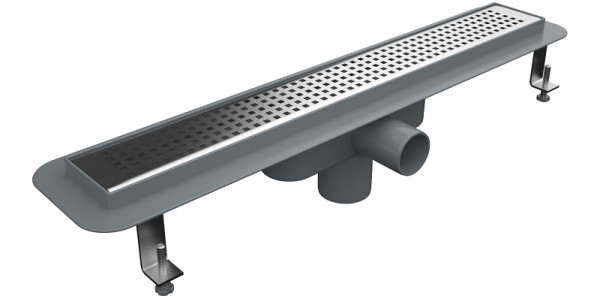 MERT Duschrinne mit Design-Edelstahlrost "Square" (304), 800 mm, DU-PLD-80D