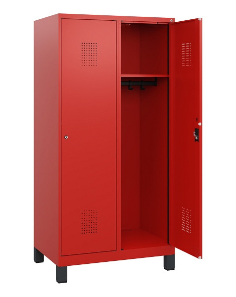 C+P Spind Evolo PLUS, Füße, 2 Abteile, 1630x800x500mm, 3020/3020, Zylinderschloss, 0490105-22 S10052