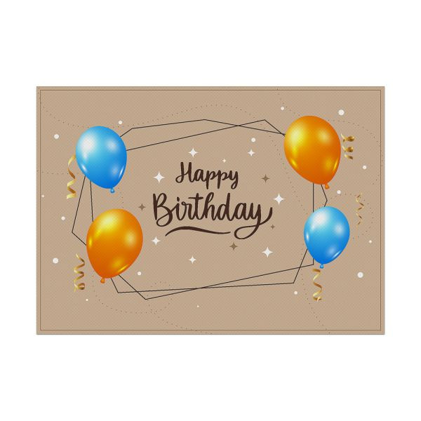 Showdown Displays Tischsets Geburtstag Beige, 450 x 1,5 x 320 mm, PLM6GI38