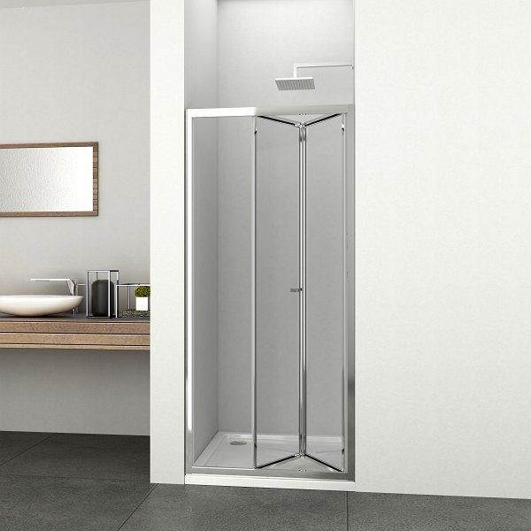 Sanotechnik Falttür Chrom, chrom Abmessungen 79-82x195cm, FD80