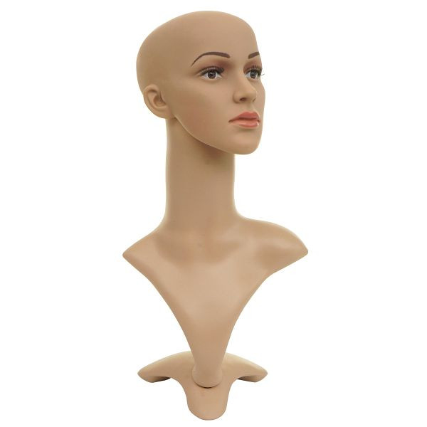 Mendler Mannequin-Kopf HWC-G70, Perückenpuppe weiblich Frau Schaufensterfigur Puppe Schaufensterpuppe, beweglich 55cm, 103071