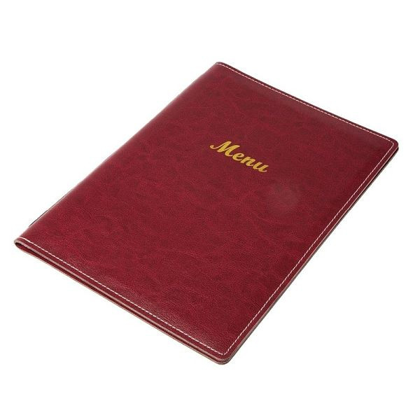 Olympia Speisekarte Kunstleder bordeauxrot A4, E222, 5050984090691