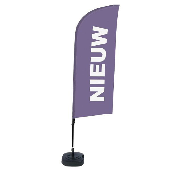 Showdown Displays Beachflag Alu Wind Komplett-Set Neu Violett Niederländisch ECO, BFAW310-WT21-I88ECO