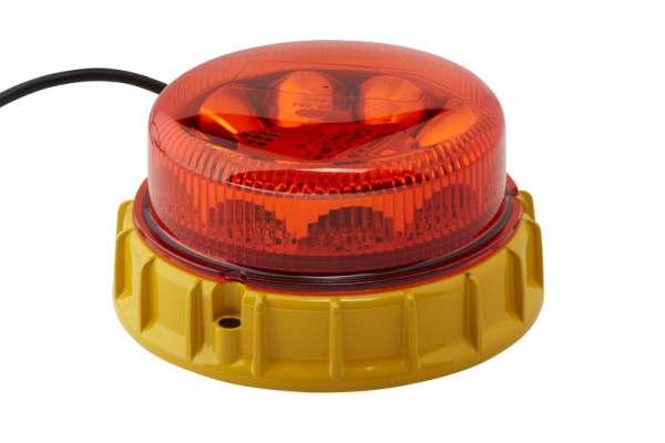 HELLA LED-Blitz-Kennleuchte - K-LED Mining - 12/24V - gelb - Schraubanschluss/Anbau - Kabel: 1450mm - Stecker: offene Kabelenden, 2XD 011 557-001