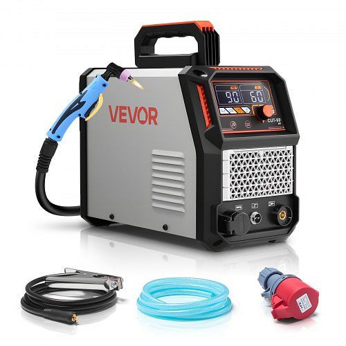 VEVOR 60A Plasmaschneider, IGBT-Inverter, Digitalanzeige, 2T/4T, einstellbare PA/PT-Zeit, 400V 3-Phasig, Industrie, DLZQGJJCS60AMRHB5001V8