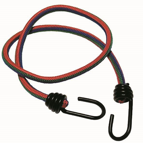 Kunzer Spanner 80 cm, beidseitig mit Stahlhaken, farbig sortiert, VE: 10 Stück, 080