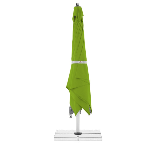doppler Pendelschirm EXPERT, 300x300cm, 8 teilig, Design: T841 smaragd, 465247T841