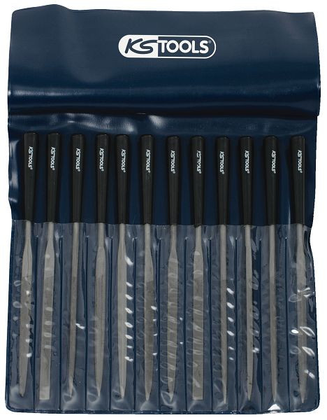 KS Tools Nadelfeilen-Satz mit Kunststoffheft, 12-teilig, 140.3050