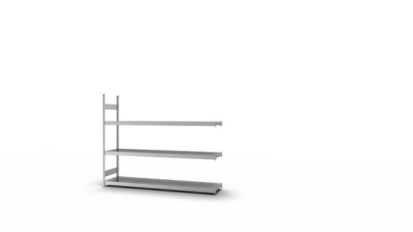 hofe Großfach-Anbauregal, 2000x500x2500 mm, 3 Fachebenen, verzinkt, 350 kg Fachlast, 1200 kg Feldlast, zweiseitige Bedienung, GZA20525B