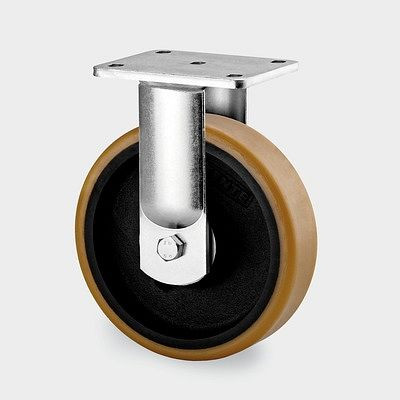 TENTE-ROLLEN Bockrolle, Rad-Ø 100 mm, Tragfähigkeit 450 kg, Bauhöhe 145 mm, A 92 Shore, 9688FTP100P63