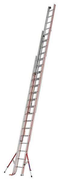 HYMER Seilzugleiter, dreiteilig, 3x16 Sprossen, Länge eingefahren 4,75 m / ausgefahren 11,46 m, 626148