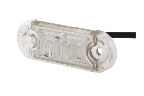 HELLA Seitenmarkierungsleuchte, DuraLED S, LED, 12/24V, Schraubanschluss/Anbau, glasklar, LED-Lichtfarbe: gelb, 2500mm, rechts/links, 2PS 980 868-211