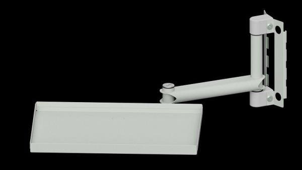 ANKE Werkbänke Gelenkarm Systemaufbau mit Ablagetablar, 425 x 310 x 25 mm, RAL 7035, 960.722
