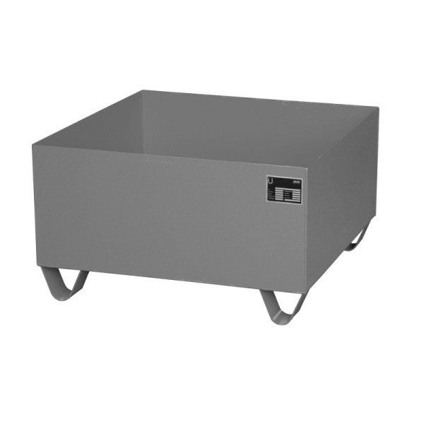 STEIN HGS Auffangwanne Serie 2000, 210 Liter, RAL 7005 mausgrau, Gesamthöhe 460 mm, lackiert, Kleingebinde, ohne Gitterrost, 79194.0005