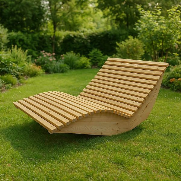 HOME DELUXE Wellenholzliege WOLGA, 120 cm, 72689, 4058166421838