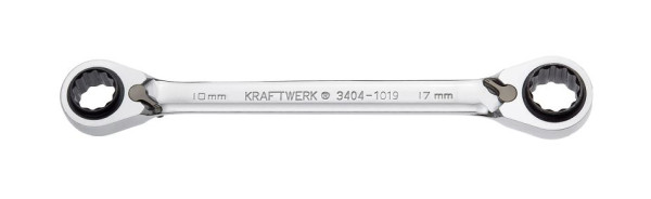 Kraftwerk 4-in-1 Ratschen Doppelringschlüssel 10x13, 17x19 mm, 3404-1019