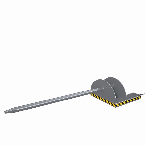 Eichinger Industrie Tragdorn Aufnahme über Gabelzinken, 1000 kg, Länge 3800 mm, Dorn Durchmesser 85 mm, anthrazitgrau, 20870200000096