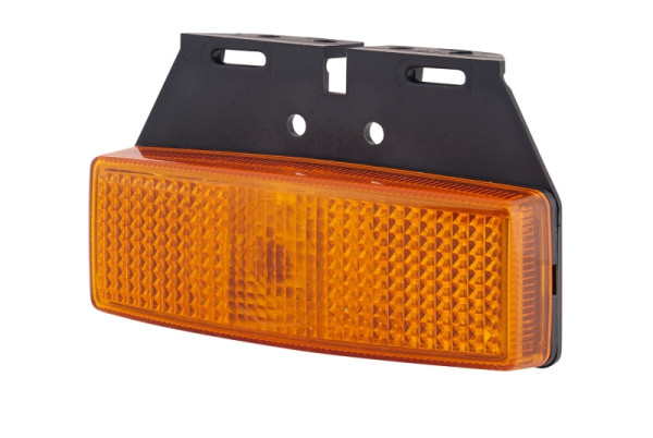 HELLA Seitenmarkierungsleuchte, Halogen, 12V, Schraubanschluss/Anbau, ADR/GGVS, Lichtscheibenfarbe: gelb, rechts/links, 2PS 006 717-061