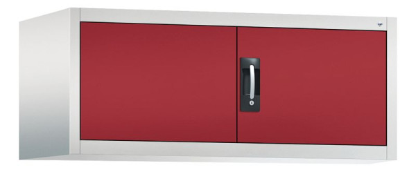 C+P Aufsatzschrank Acurado, H500xB1200xT600mm, Farbe: Lichtgrau / Rubinrot, Muldengriff, 9494-000 S10008