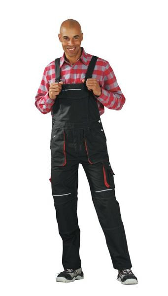 Planam Basalt Latzhose, anthrazit/rot, Größe 64, 2830064