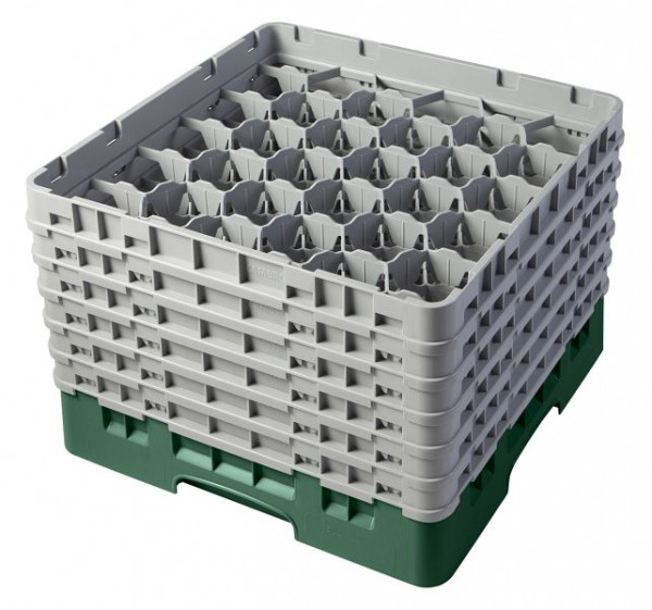 Cambro Spülkorb mit 30 Fächer Camrack® 29,8 cm Flaschengrün, 30S1114119