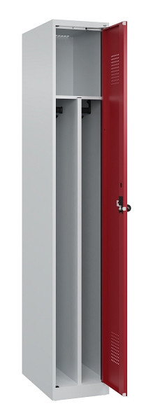 C+P Spind Evolo PLUS, 1 Abteil, 1850x300x500mm, 7035/3003, Verschluss Drehriegel, 049000-10F S10004