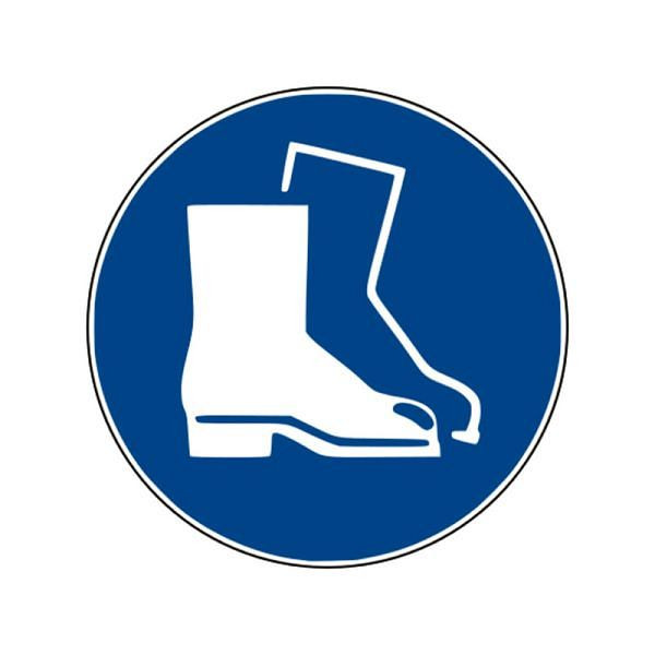 WERO Gebotszeichen: Fußschutz benutzen, ISO 7010, Kunststoff, 20394439