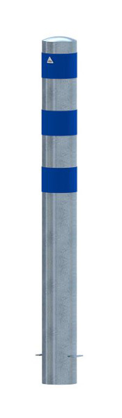 Schake Rammschutzpoller Ø 152 mm, mit 3 blau reflektierenden Streifen, 4L151SBL