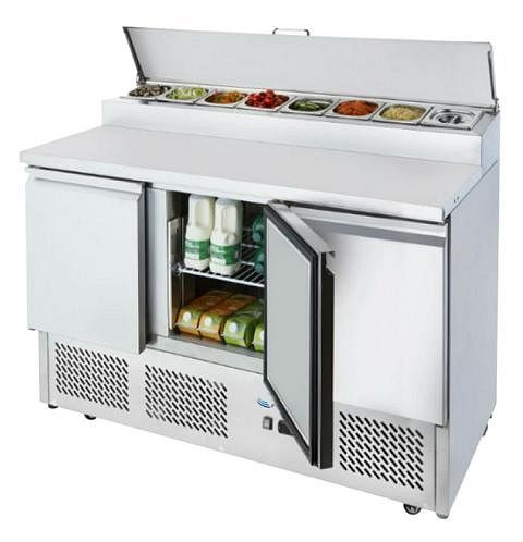 gel-o-mat Pizza Saladette/Kühltisch, Modell ESL3853GR mit 3 Türen, 59BSKT.3GL.6