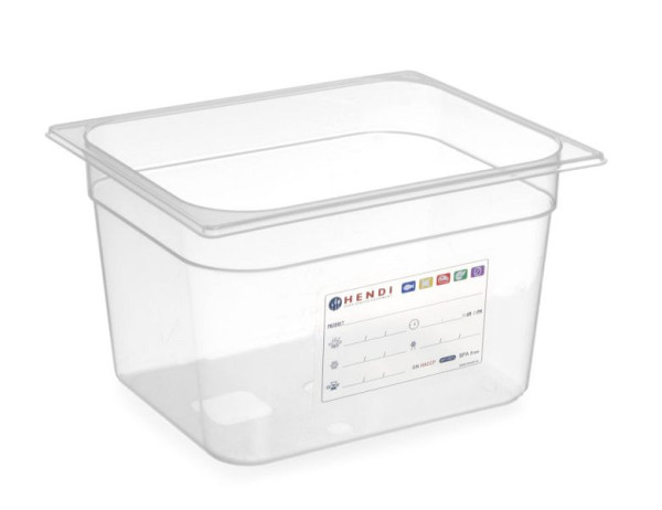 Hendi GN Behälter 1/2, 6,5 L, LxBxH: 325x265x100 mm, Transparent, 880173