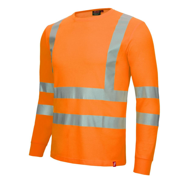 NITRAS MOTION TEX VIZ, Warnschutz-Langarmshirt, Größe: 3XL, Farbe: neonorange, VE: 20 Stück, 7009-4100-3XL