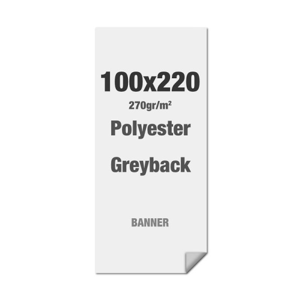 Showdown Displays Polyester-Greyback 270 g/m² 100 x 220 cm PVC-Frei, LPG100x220M270