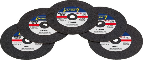 Hazet Trennscheiben Satz, Anzahl Werkzeuge: 5, Trennscheiben für professionellen Einsatz, 9033P-08/5