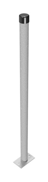 Schake Absperrpfosten Stahlrohr Ø 42 x 2,5 mm ortsfest für Dübel Befestigung, feuerverzinkt, ohne Öse, 4042P