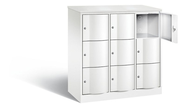 C+P Schließfachschrank Resisto, H1255xB1148xT540mm, Farbe: Verkehrsweiß, 8573-372 S10733