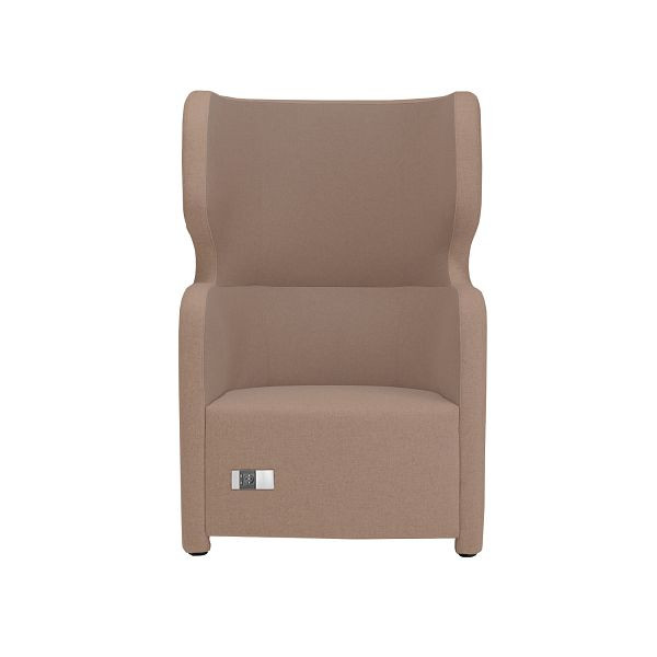 Bisley Sessel Vivo, Einsitzer, Hohe Rückenlehne, 2 Seitentaschen, 2 Steckdosen und 2 USB Anschlüsse, NE0534 cappuccino, VIVH1PS2.NE0534